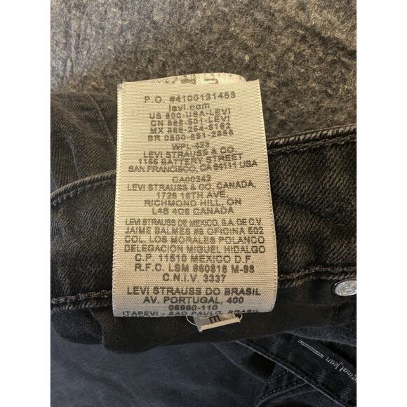 Levi's Jeans 12 Women's Mid-Rise Black Skinny Medium Wash Cotton 2 Buttons - Picture 14 of 15